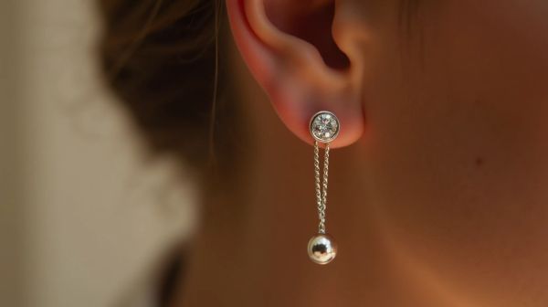 Piercing oreille serti de pierres : style et confort réunis
